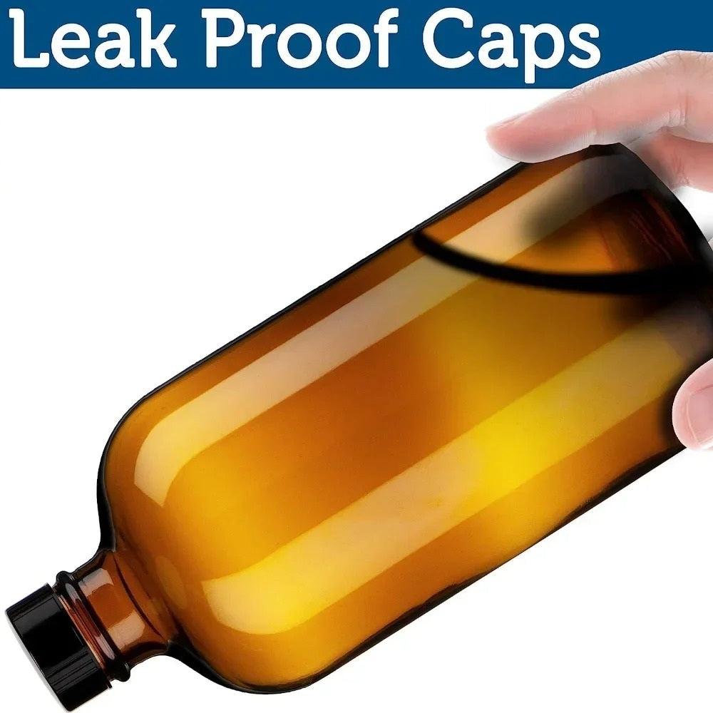 Amber Glass Refillable Spray Bottles – 2-Pack (250 ml / 500 ml)