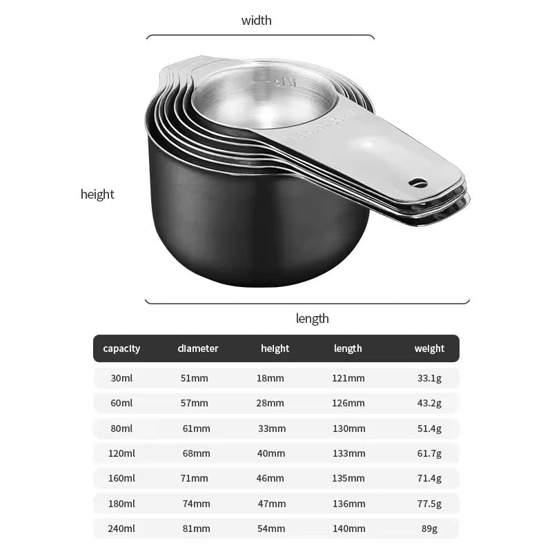 Premium Stainless Steel Measuring Cups and Spoons Set