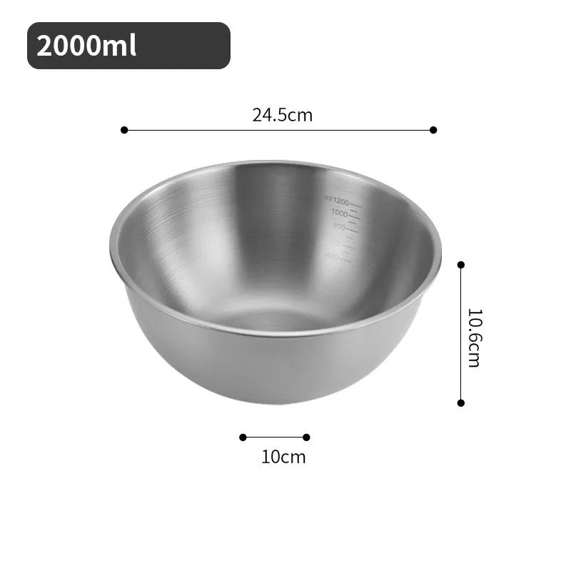 3-Piece Stainless Steel Mixing Bowl Set – Durable, Versatile & Nesting Design