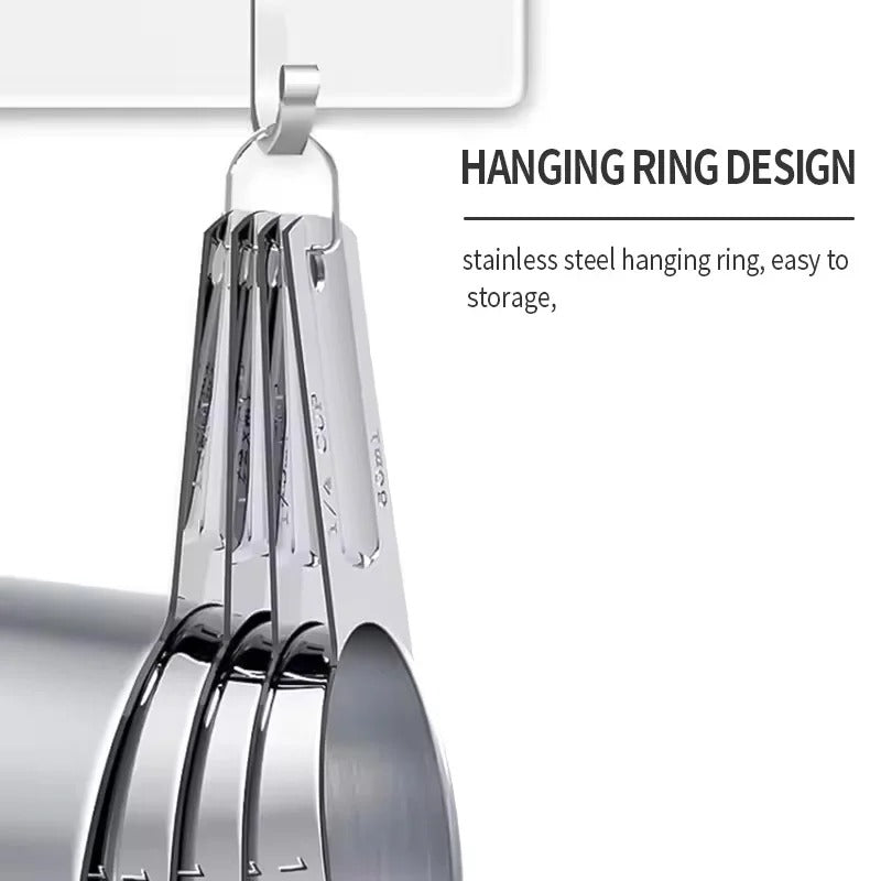 Premium Stainless Steel Measuring Cups and Spoons Set