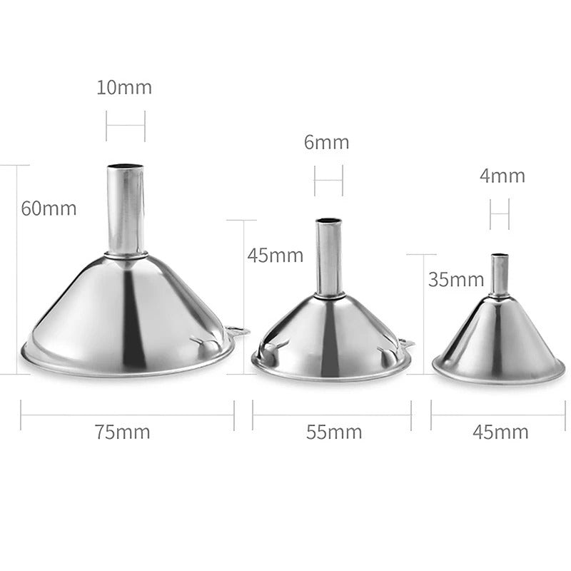 3-Piece Stainless Steel Funnel Set