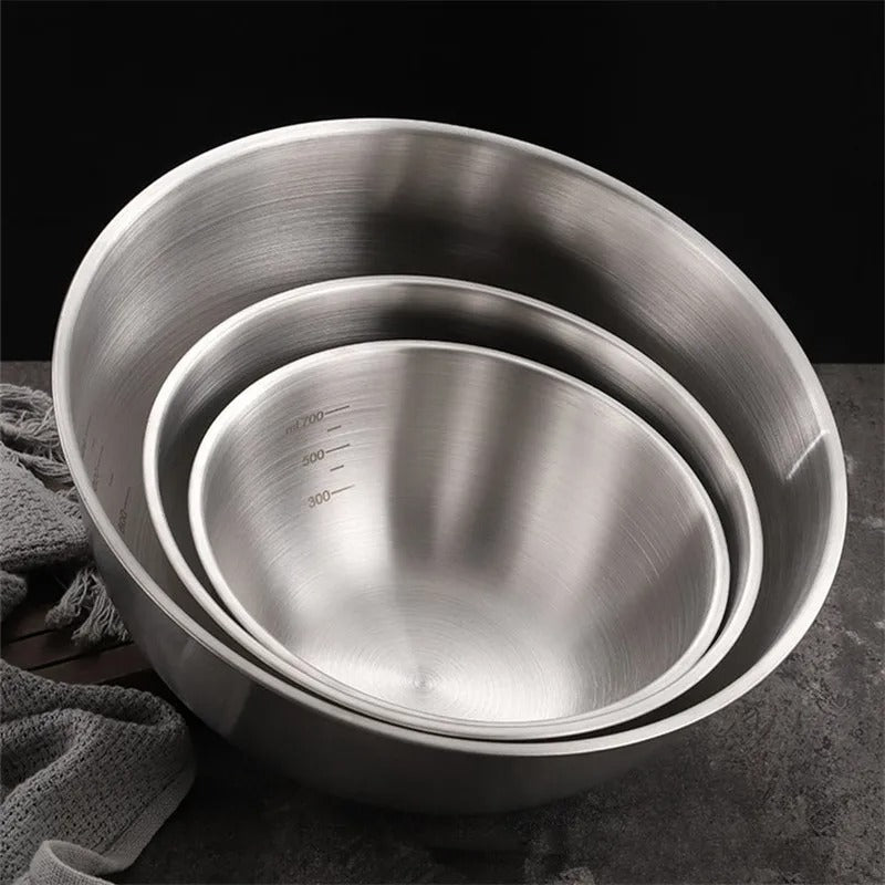 3-Piece Stainless Steel Mixing Bowl Set – Durable, Versatile & Nesting Design