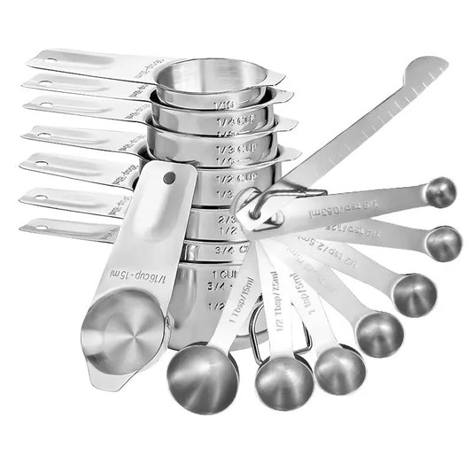 Premium Stainless Steel Measuring Cups and Spoons Set