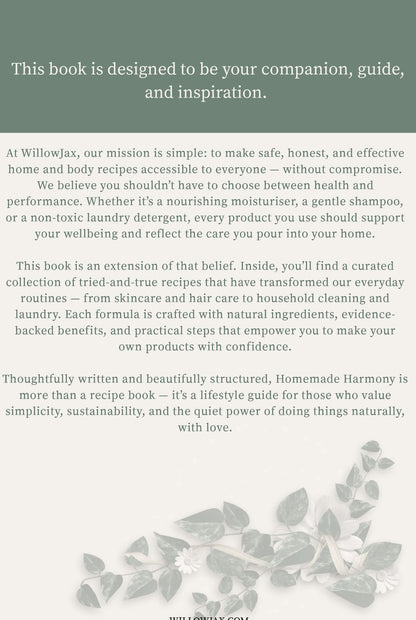 Homemade Harmony: 80 Natural Recipes for Body & Home | DIY Skincare & Cleaning