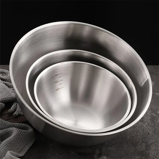 3-Piece Stainless Steel Mixing Bowl Set – Durable, Versatile & Nesting Design